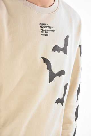 Crewneck DIAG BATS Sweatshirt with Bats Print