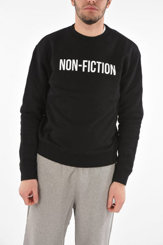 Crewneck NON-FICTION Sweatshirt with Lettering Print