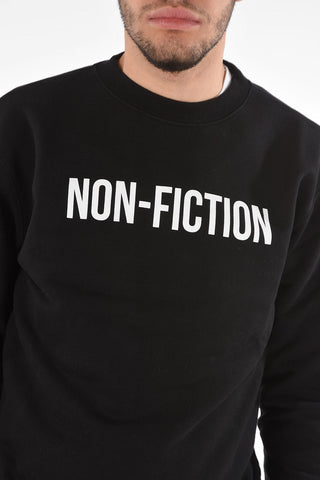 Crewneck NON-FICTION Sweatshirt with Lettering Print