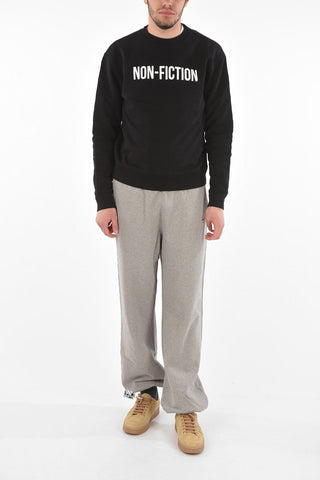 Crewneck NON-FICTION Sweatshirt with Lettering Print