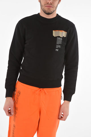 Crewneck F BUILDING Sweatshirt with Logoed Print