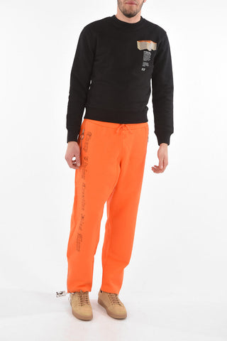 Crewneck F BUILDING Sweatshirt with Logoed Print