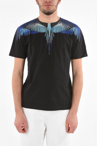 Crew Neck BLUE WINGS Cotton T-Shirt