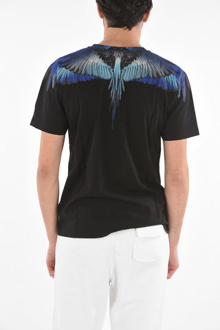 Crew Neck BLUE WINGS Cotton T-Shirt