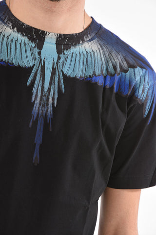 Crew Neck BLUE WINGS Cotton T-Shirt