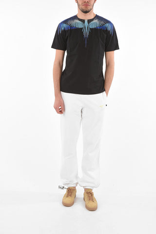 Crew Neck BLUE WINGS Cotton T-Shirt