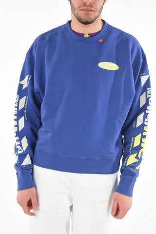 Crewneck Sweatshirt DIAG SPLIT LOGO with Print