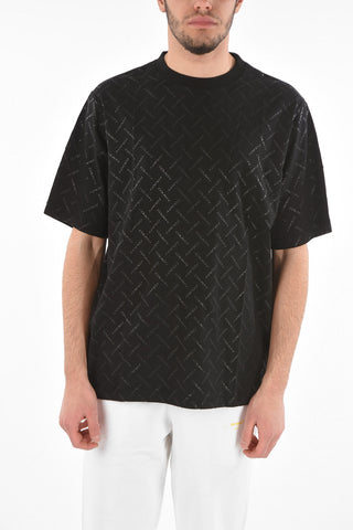 Crew Neck ALL OVER COUNTY Cotton T-Shirt
