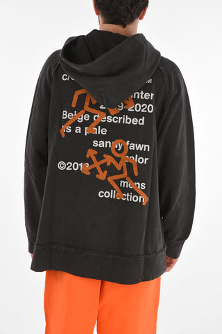 Felpa Hoodie PICTOGRAM con Logo Stampato e Pittogrammi Ricamati