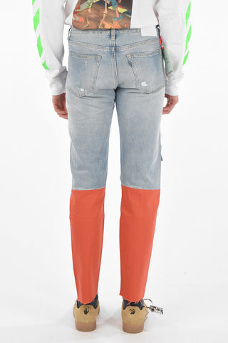 LEVI'S Jeans Skinny con Strappi e Toppe a contrasto 18cm