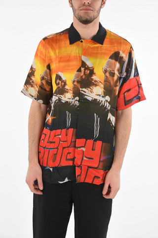 Camicia a Maniche Corte EASY RIDER HAWAII in Satin