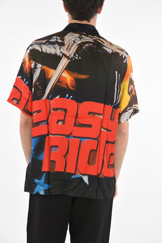 Camicia a Maniche Corte EASY RIDER HAWAII in Satin