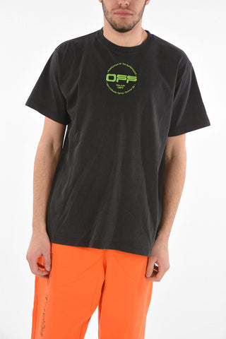 T-shirt with Embroidered Lettering PURIFICATION OF THE SUPERFLUOUS
