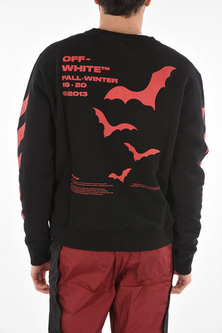 Crewneck DIAG BATS Sweatshirt with Bats Print