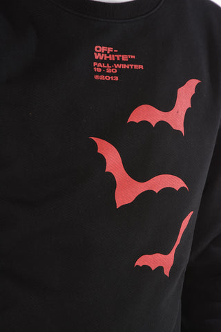 Crewneck DIAG BATS Sweatshirt with Bats Print