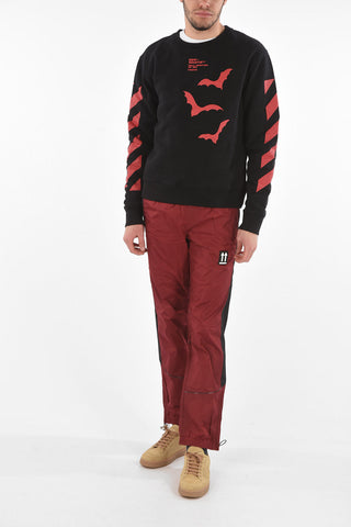 Crewneck DIAG BATS Sweatshirt with Bats Print
