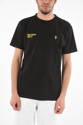 Crew Neck TECHNO FOLK Cotton T-Shirt