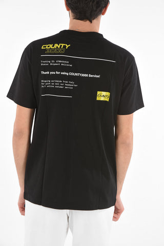 Crew Neck TECHNO FOLK Cotton T-Shirt