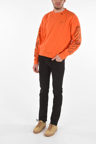 Crewneck ABSTRACT ARROWS Sweatshirt with Embroideries