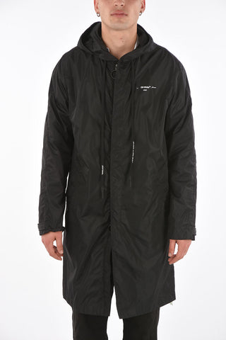 Impermeabile UNFINISHED con Zip Frontale e Cappuccio