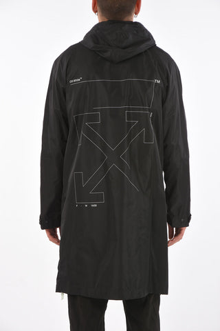Impermeabile UNFINISHED con Zip Frontale e Cappuccio