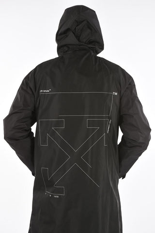 Impermeabile UNFINISHED con Zip Frontale e Cappuccio