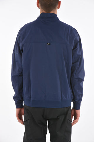 solid color Cotton and Nylon Bomber with embossed logo