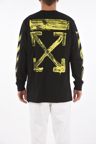 Long-sleeve SSENSE T-shirt with Embossed Arrow Print