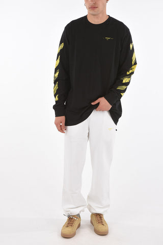 Long-sleeve SSENSE T-shirt with Embossed Arrow Print