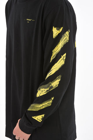 Long-sleeve SSENSE T-shirt with Embossed Arrow Print