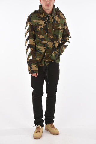 Camuflage Printed M65 Jacket with Extractable Hood
