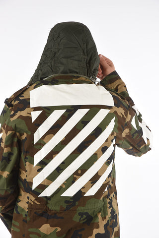 Camuflage Printed M65 Jacket with Extractable Hood