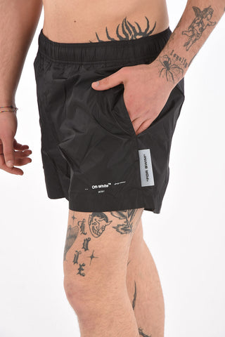 Swim Shorts SEASONAL LOGO with Lettering Print