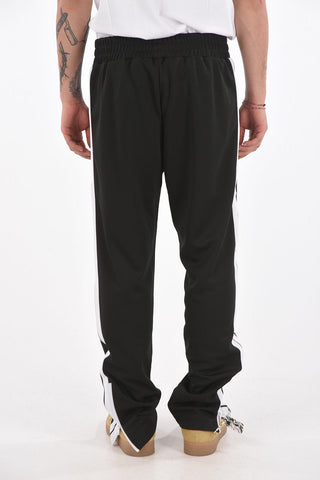 Joggers in Jersey con Bande a Contrasto e Zip alla Caviglia