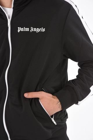 Felpa Mock Neck in Jersey con Bande a Contrasto