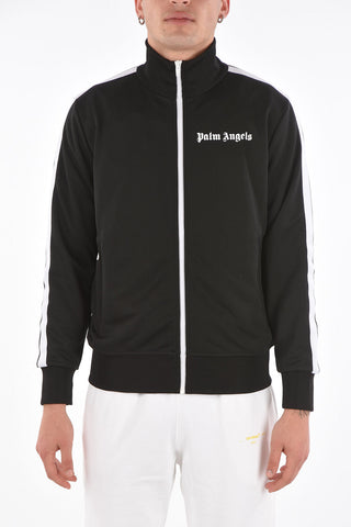 Mock Neck Contrasting Band Jersey Sweatshirt