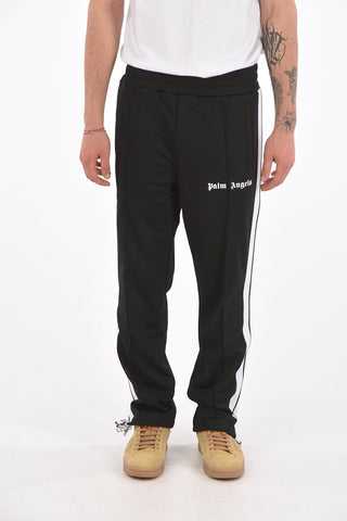 Contrasting Band Jersey Joggers with Ankle Zip