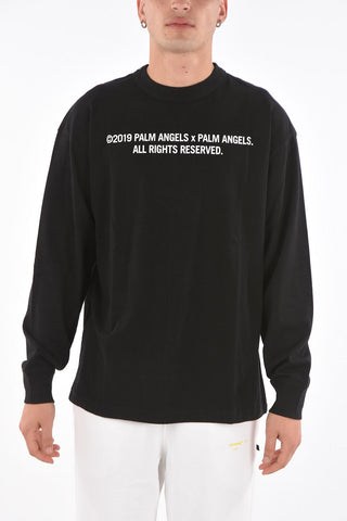 Crew Neck Long-sleeved PALMxPALM Printed T-Shirt