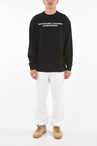 Crew Neck Long-sleeved PALMxPALM Printed T-Shirt