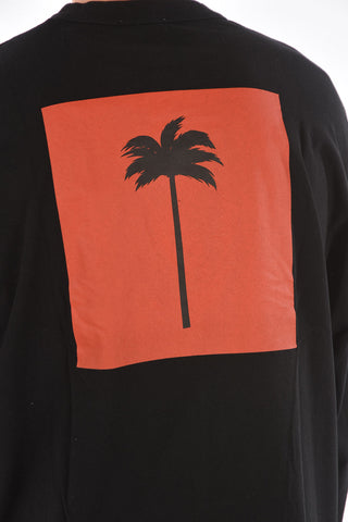 Crew Neck Long-sleeved PALMxPALM Printed T-Shirt