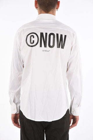 Printed NOW Tuxedo Shirt