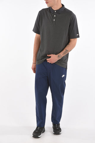 argyle patterned 3 button polo shirt