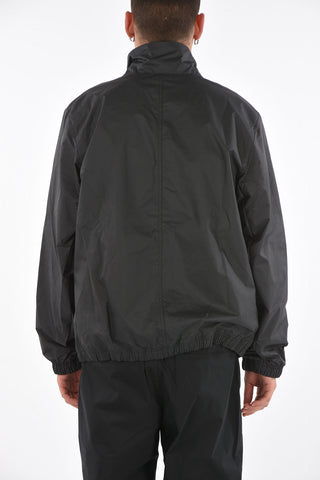 solid color Windbreaker Jacket with logo-print