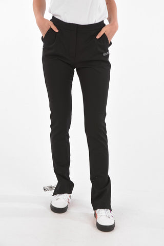 ankle-split high waist pants