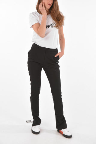 ankle-split high waist pants