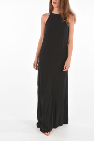 Back Zipped Flared Midi Dress