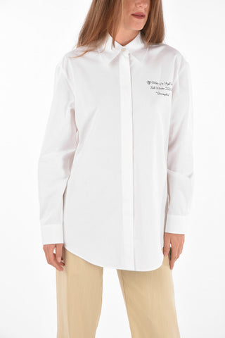 Camicia Popeline BASIC con Logo ricamato