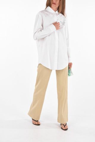 Camicia Popeline BASIC con Logo ricamato