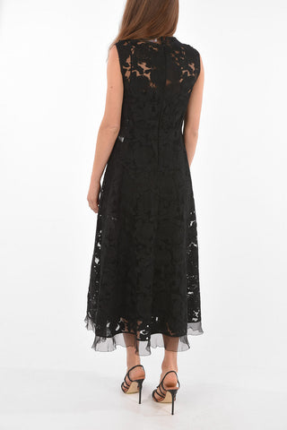 Macramè Lace Maxi Dress with Scalloped Hem
