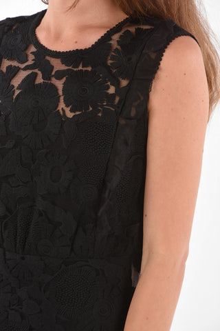 Macramè Lace Maxi Dress with Scalloped Hem